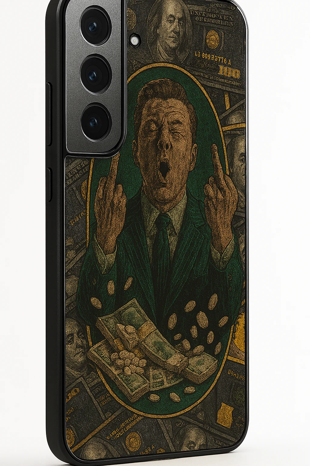 Cash Over Premium Glass Back Cover For Galaxy S, A, M & F Series - Image 6