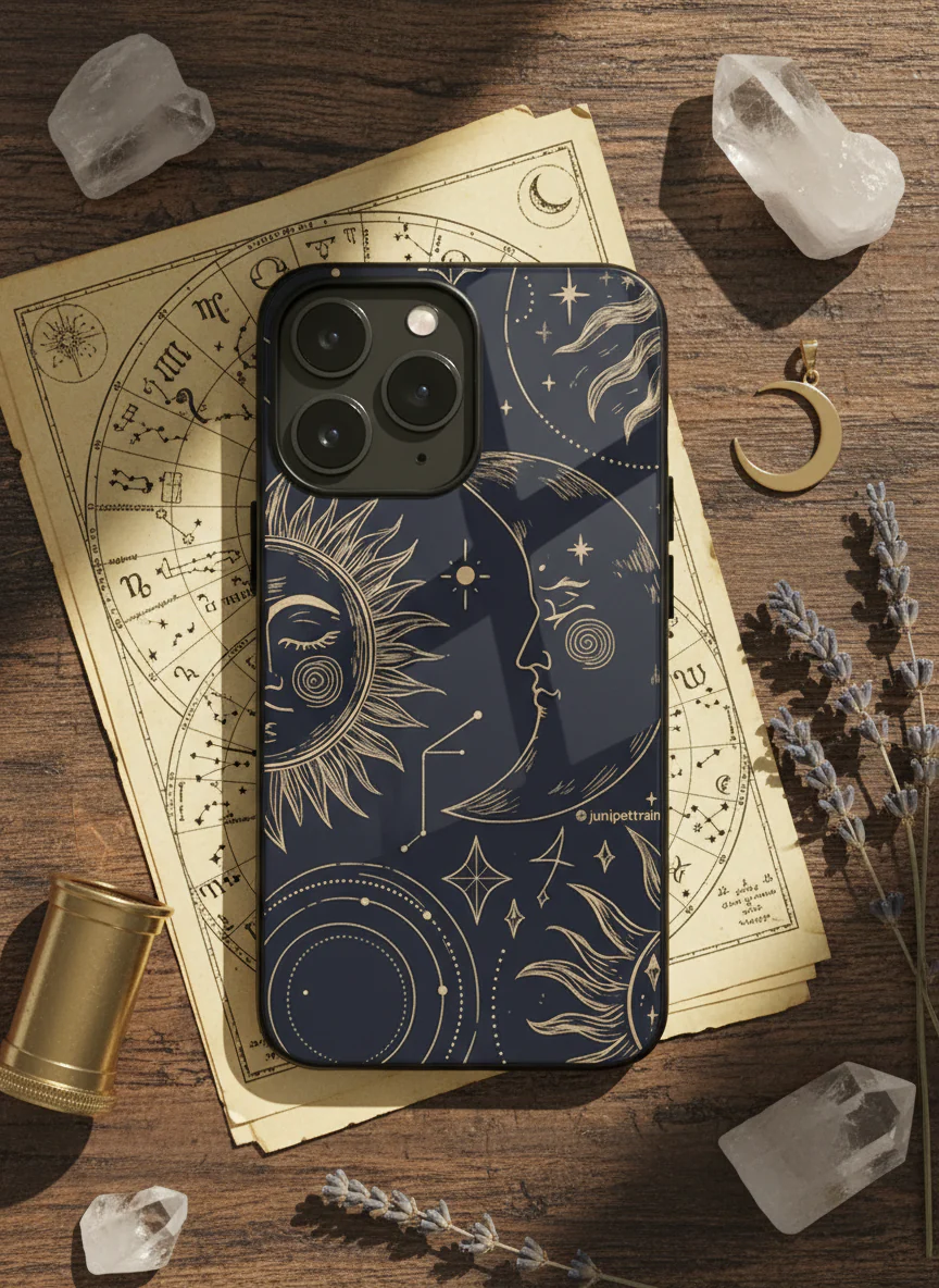 Celestial Dreams Premium Glass Back Cover For iPhone 11-17 Models - Image 2