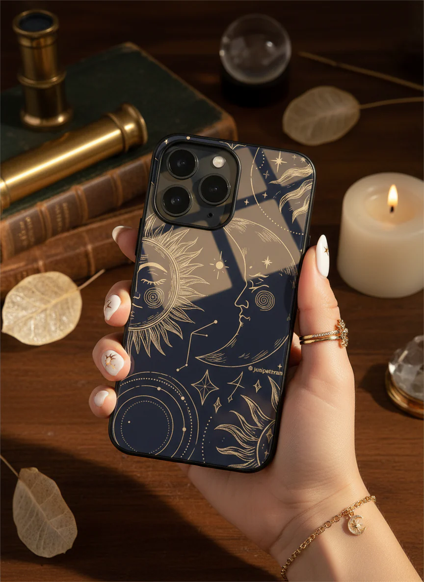 Celestial Dreams Premium Glass Back Cover For iPhone 11-17 Models - Image 4