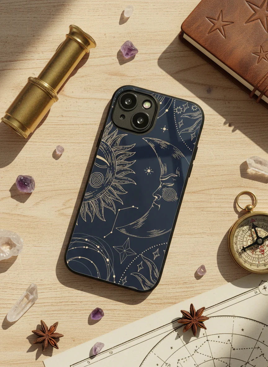 Celestial Dreams Premium Glass Back Cover For iPhone 11-17 Models - Image 7