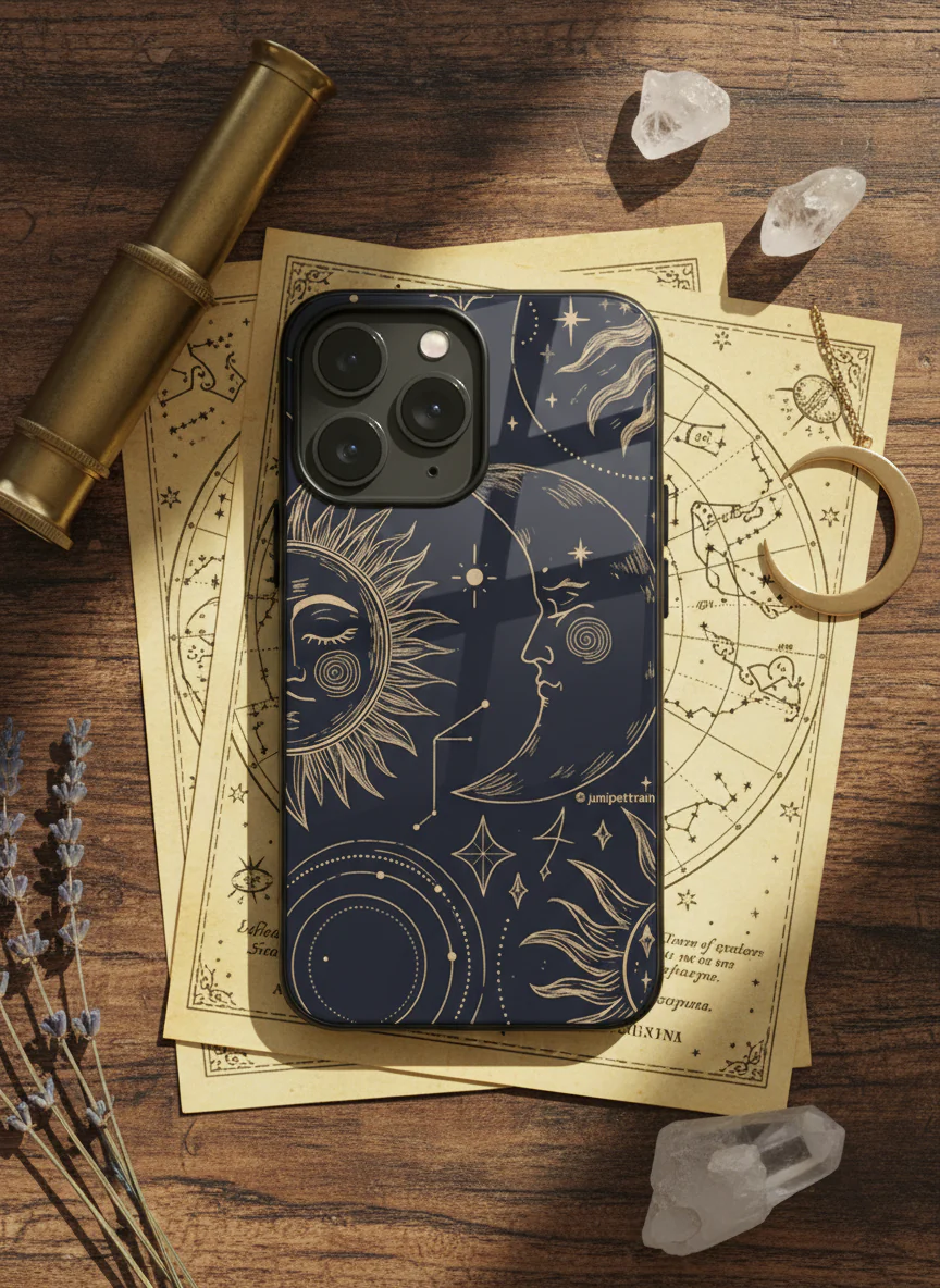 Celestial Dreams Premium Glass Back Cover For iPhone 11-17 Models - Image 9
