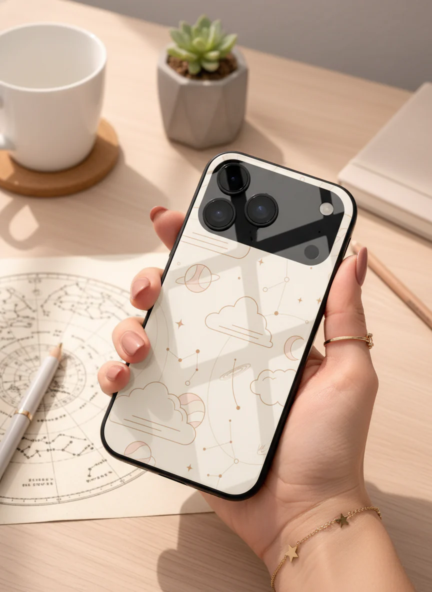 Celestial Love Premium Glass Back Cover For iPhone 11-17 Models - Image 4