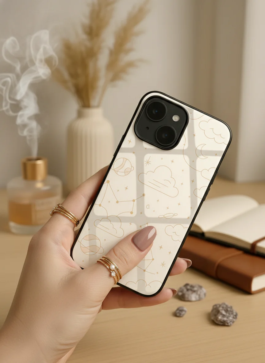 Celestial Love Premium Glass Back Cover For iPhone 11-17 Models - Image 7