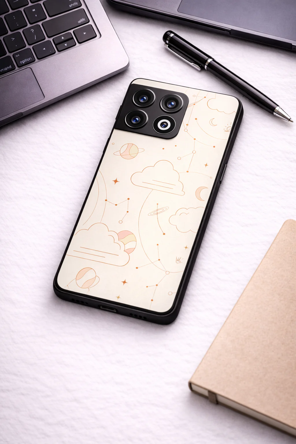 Celestial Love Premium Glass Back Cover For One Plus 13, 12, 11, 10, Nord Series - Image 4