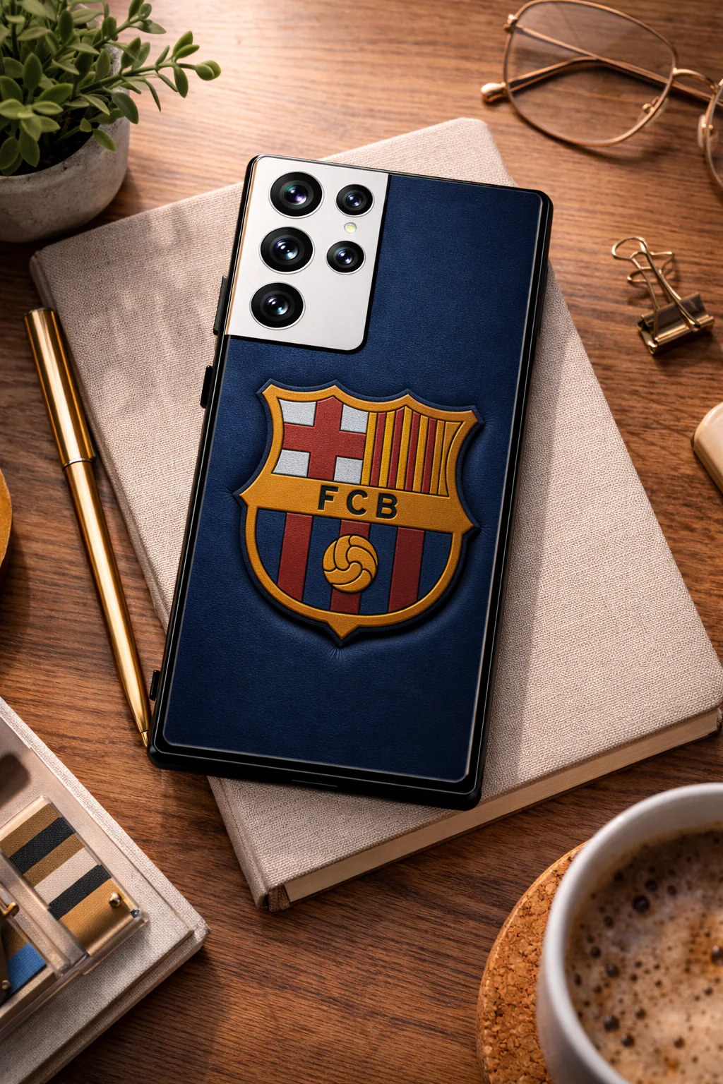 Champions Heritage Premium Glass Back Cover For Galaxy S, A, M & F Series