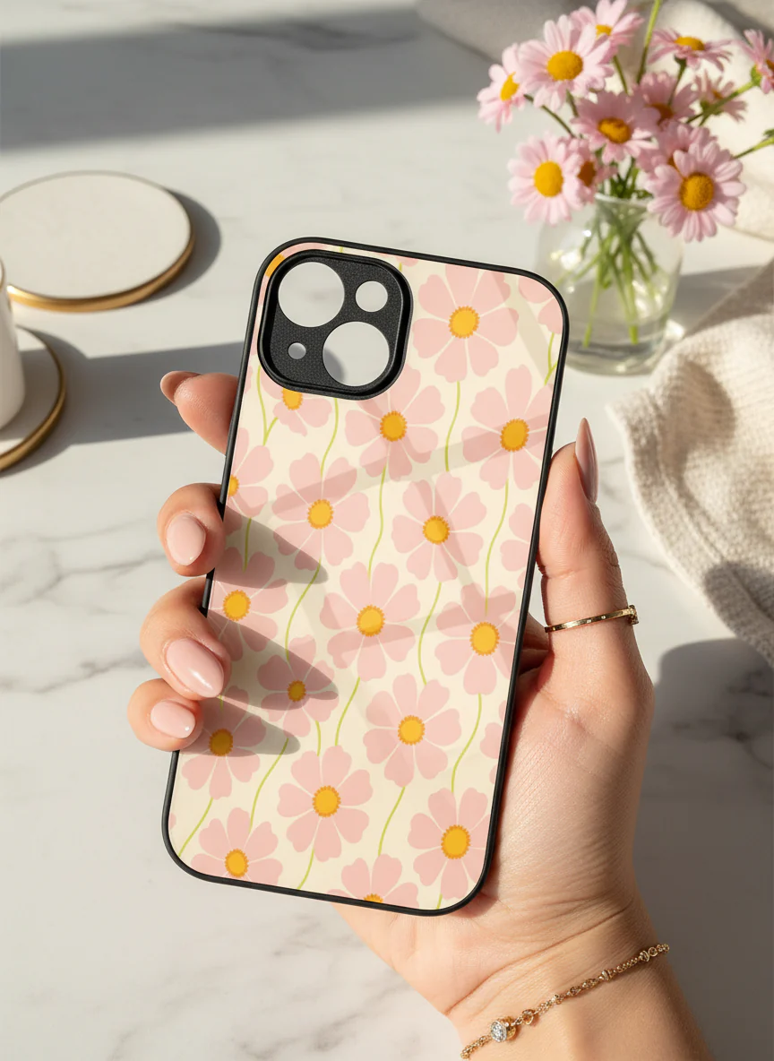 Cherry Blossom Premium Glass Back Cover for iPhone 11-17 Models - Image 10