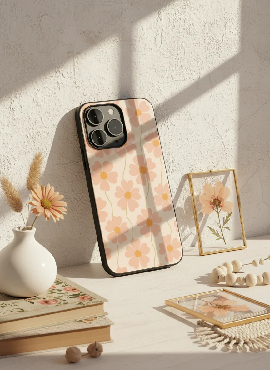 Cherry Blossom Premium Glass Back Cover for iPhone 11-17 Models - Image 12