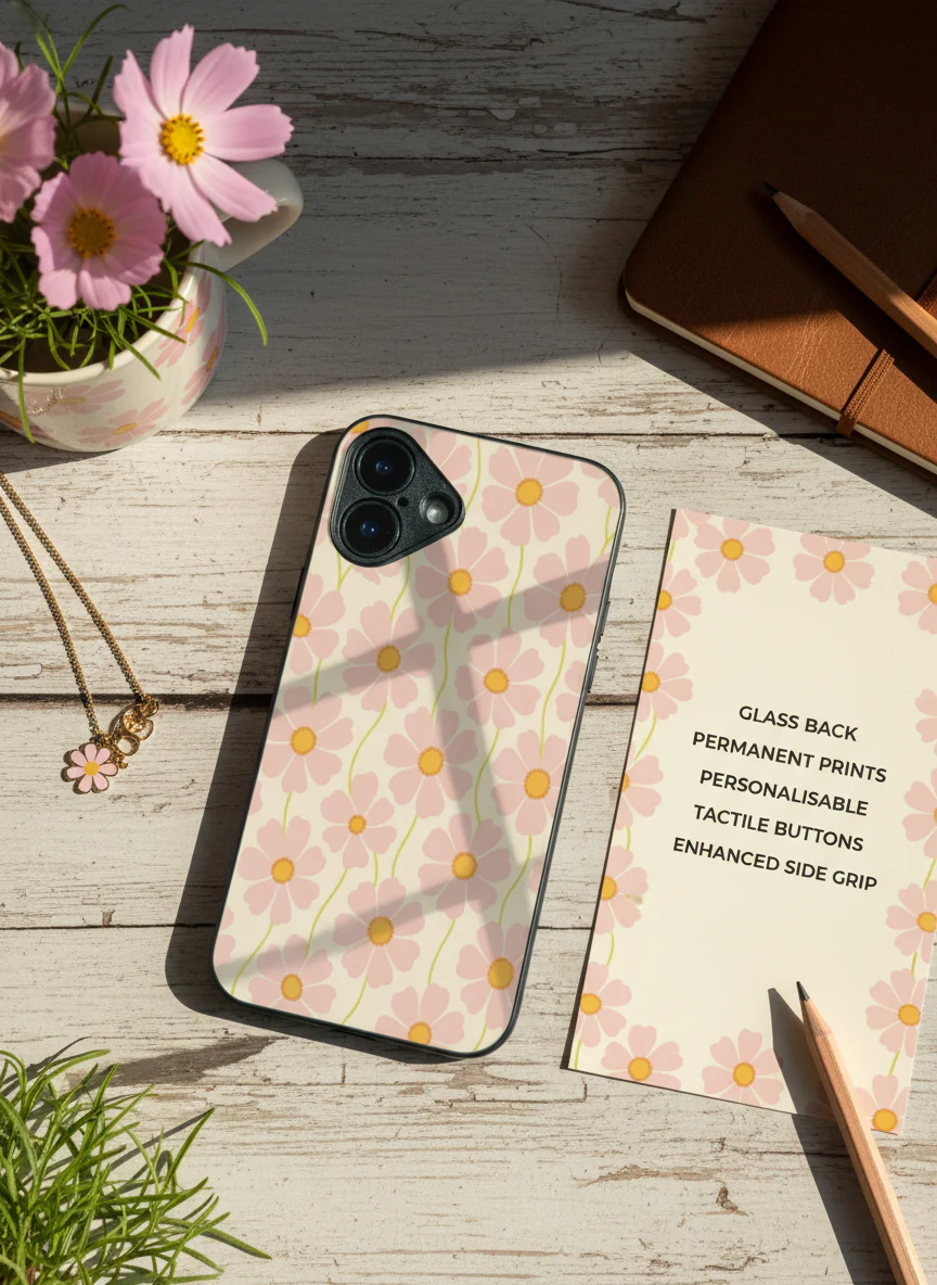 Cherry Blossom Premium Glass Back Cover for iPhone 11-17 Models - Image 14