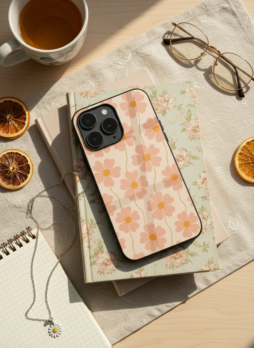 Cherry Blossom Premium Glass Back Cover for iPhone 11-17 Models - Image 17