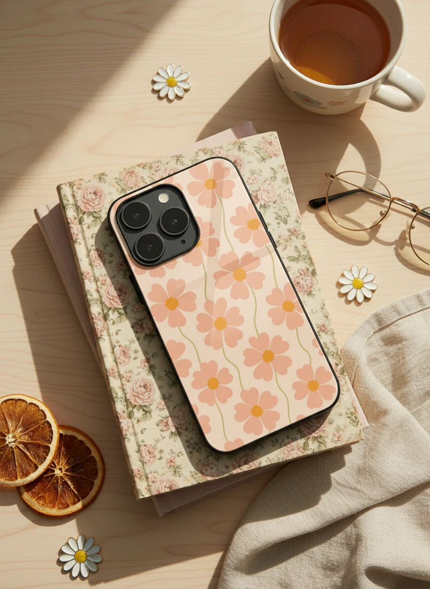 Cherry Blossom Premium Glass Back Cover for iPhone 11-17 Models - Image 5