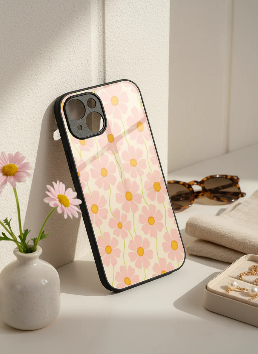 Cherry Blossom Premium Glass Back Cover for iPhone 11-17 Models - Image 6