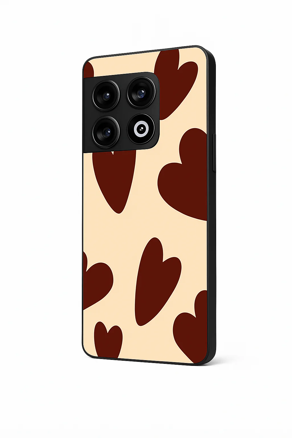 Chocolate Hearts Premium Glass Back Cover For One Plus 13, 12, 11, 10, Nord Series - Image 3