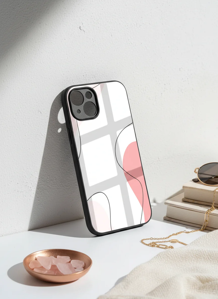 Clean Girl Aesthetics Premium Glass Back Cover For iPhone 11-17 Models - Image 10