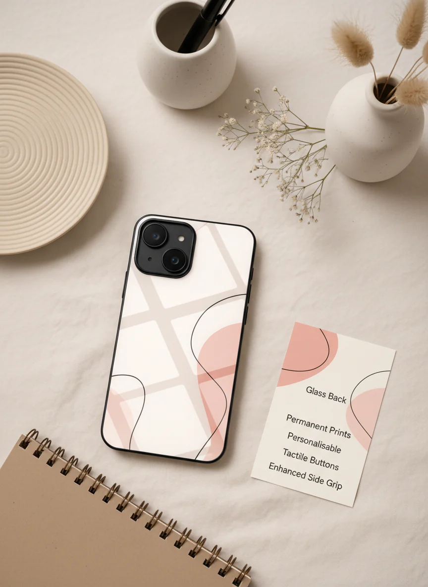 Clean Girl Aesthetics Premium Glass Back Cover For iPhone 11-17 Models - Image 2