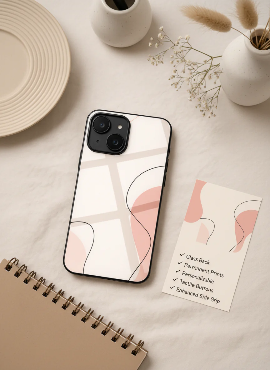 Clean Girl Aesthetics Premium Glass Back Cover For iPhone 11-17 Models - Image 6