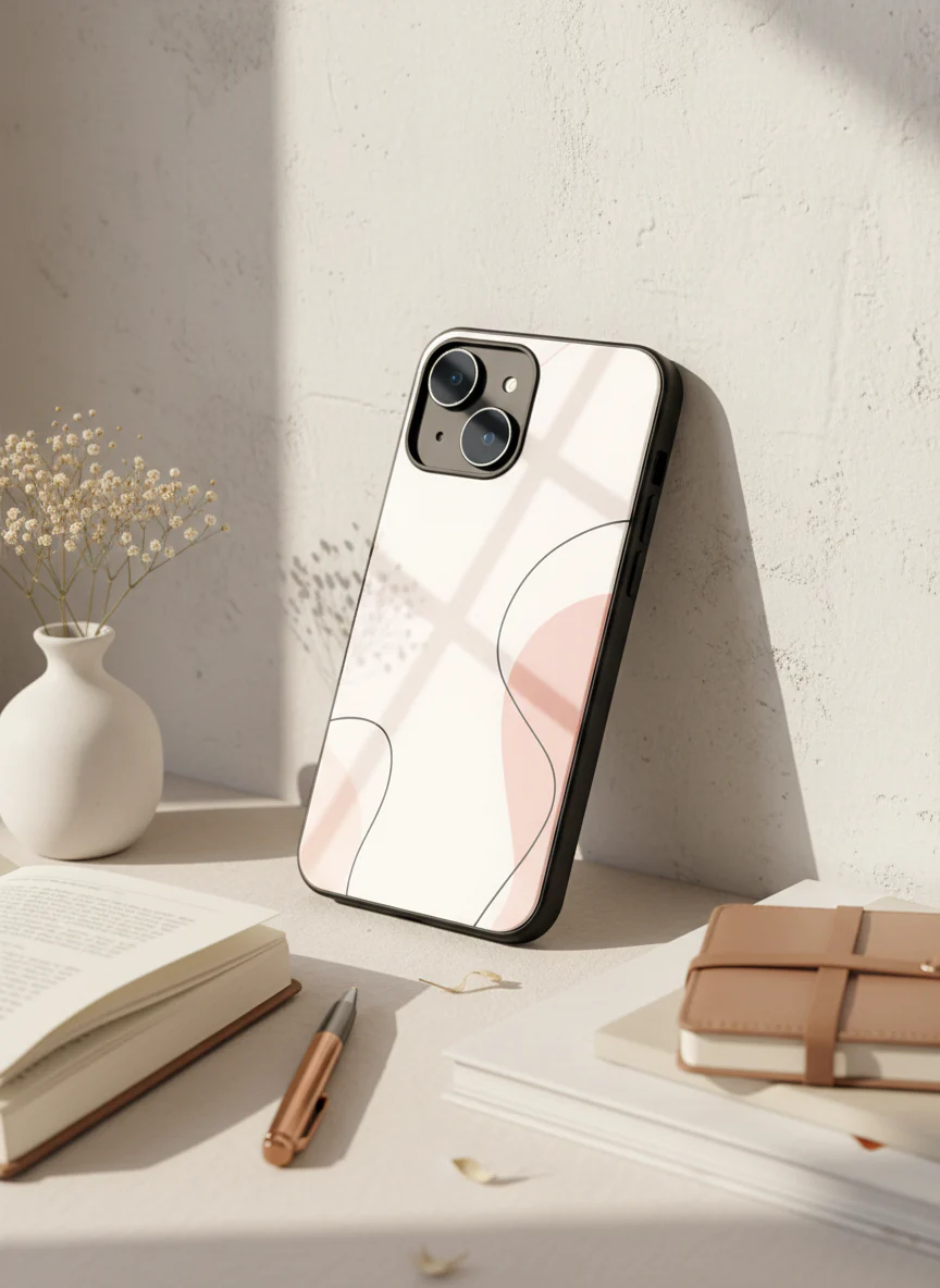 Clean Girl Aesthetics Premium Glass Back Cover For iPhone 11-17 Models - Image 7