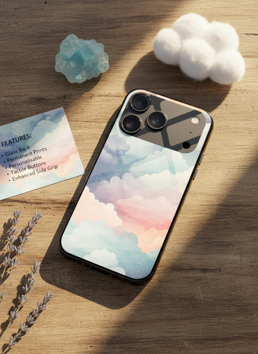 Cloud Of Dreams Premium Glass Back Cover For iPhone 11-17 Models - Image 3
