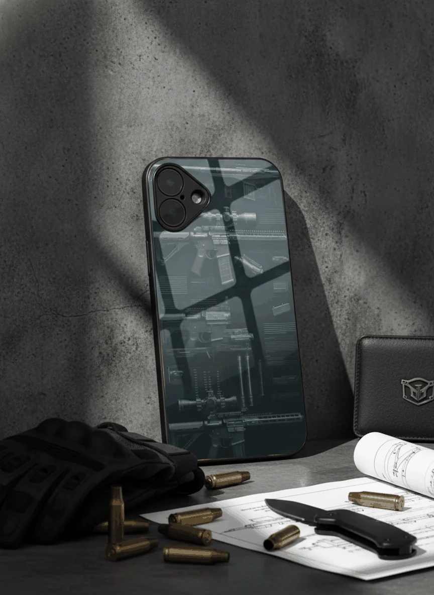 COD Guns Premium Glass Back Cover For iPhone 11-17 Models - Image 2
