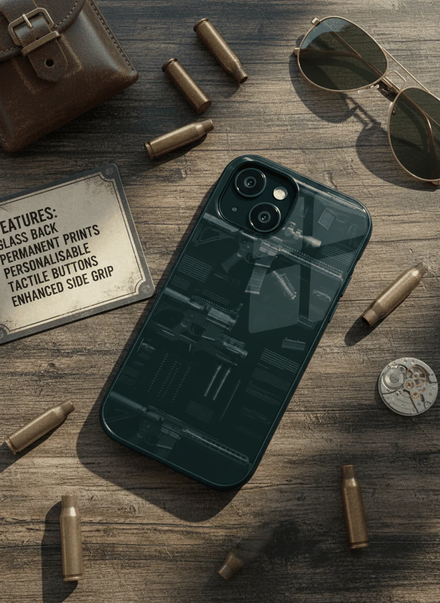 COD Guns Premium Glass Back Cover For iPhone 11-17 Models - Image 3