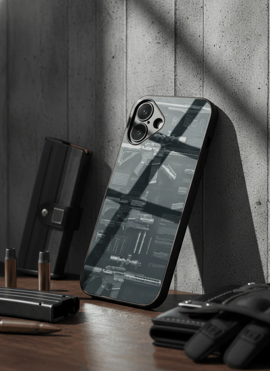 COD Guns Premium Glass Back Cover For iPhone 11-17 Models - Image 8