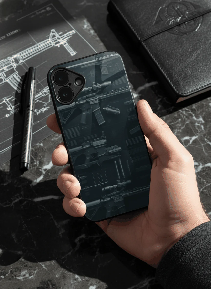COD Guns Premium Glass Back Cover For iPhone 11-17 Models - Image 9