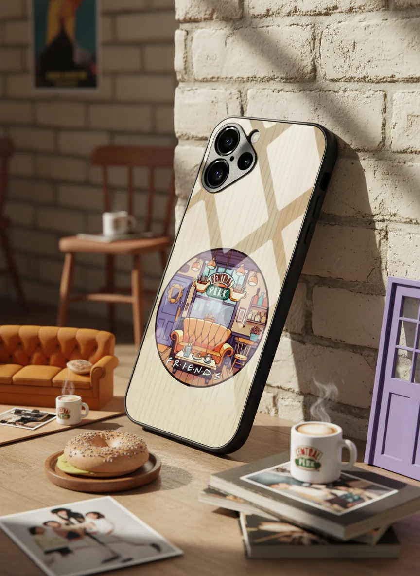 FRIENDS Coffee & Couch Premium Glass Back Cover For iPhone 11-17 Models - Image 9