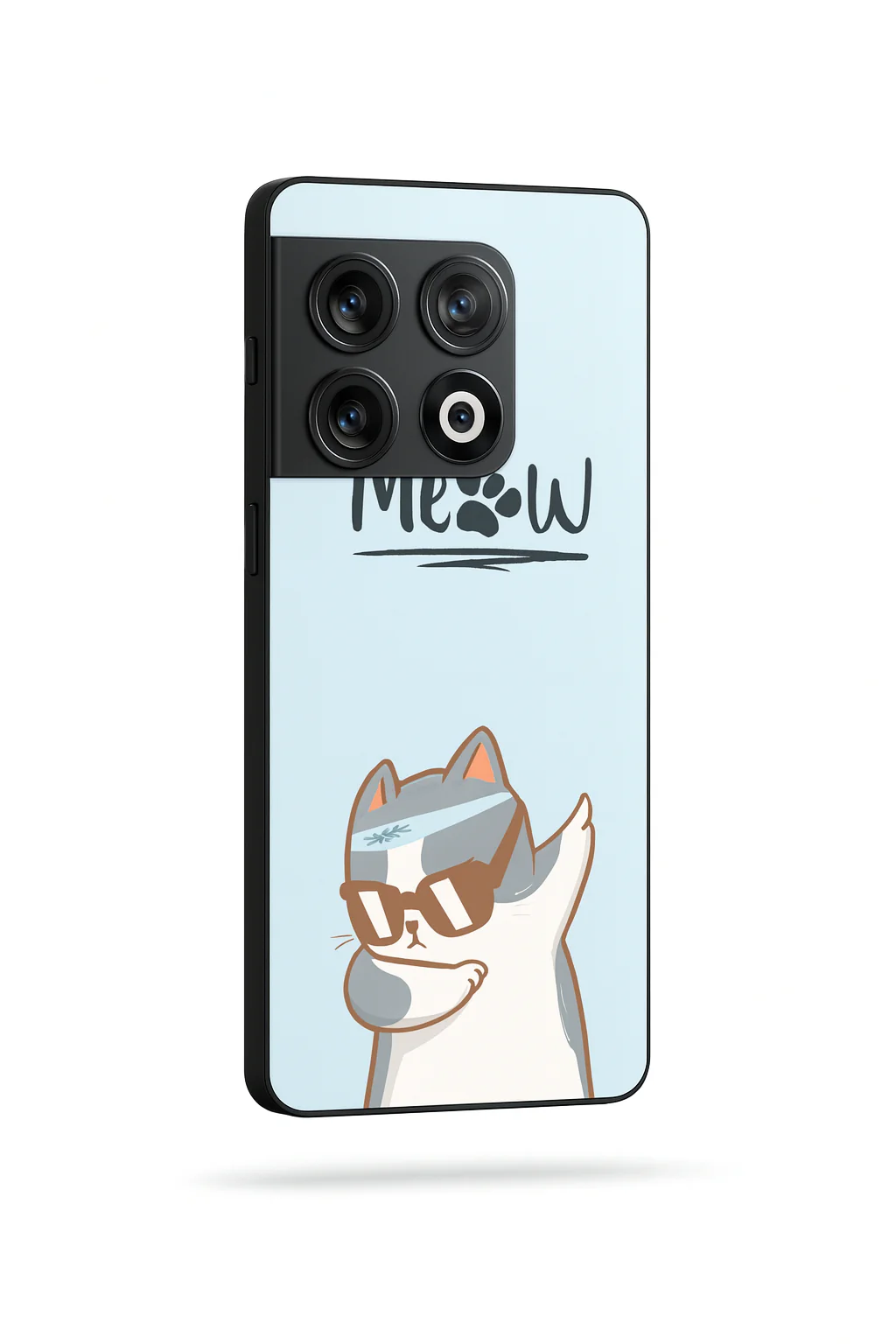 Cool Cat Aesthetics Glass Back Cover For One Plus 13, 12, 11, 10, Nord Series - Image 3