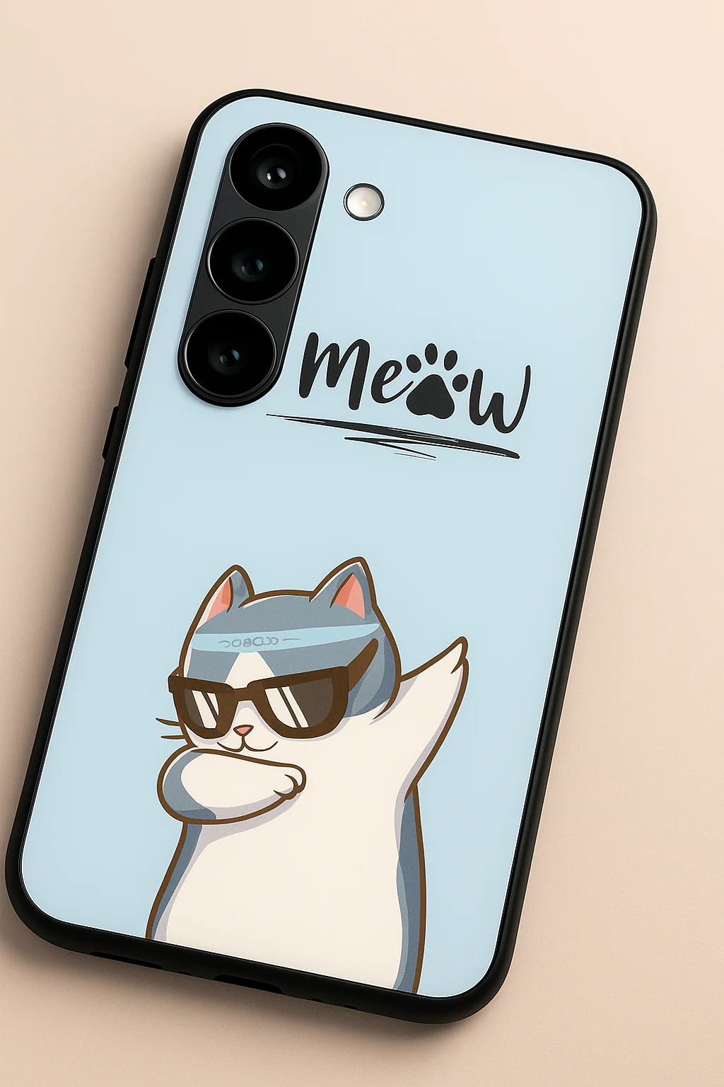 Cool Cat Premium Glass Back Cover For Galaxy S, A, M & F Series - Image 6