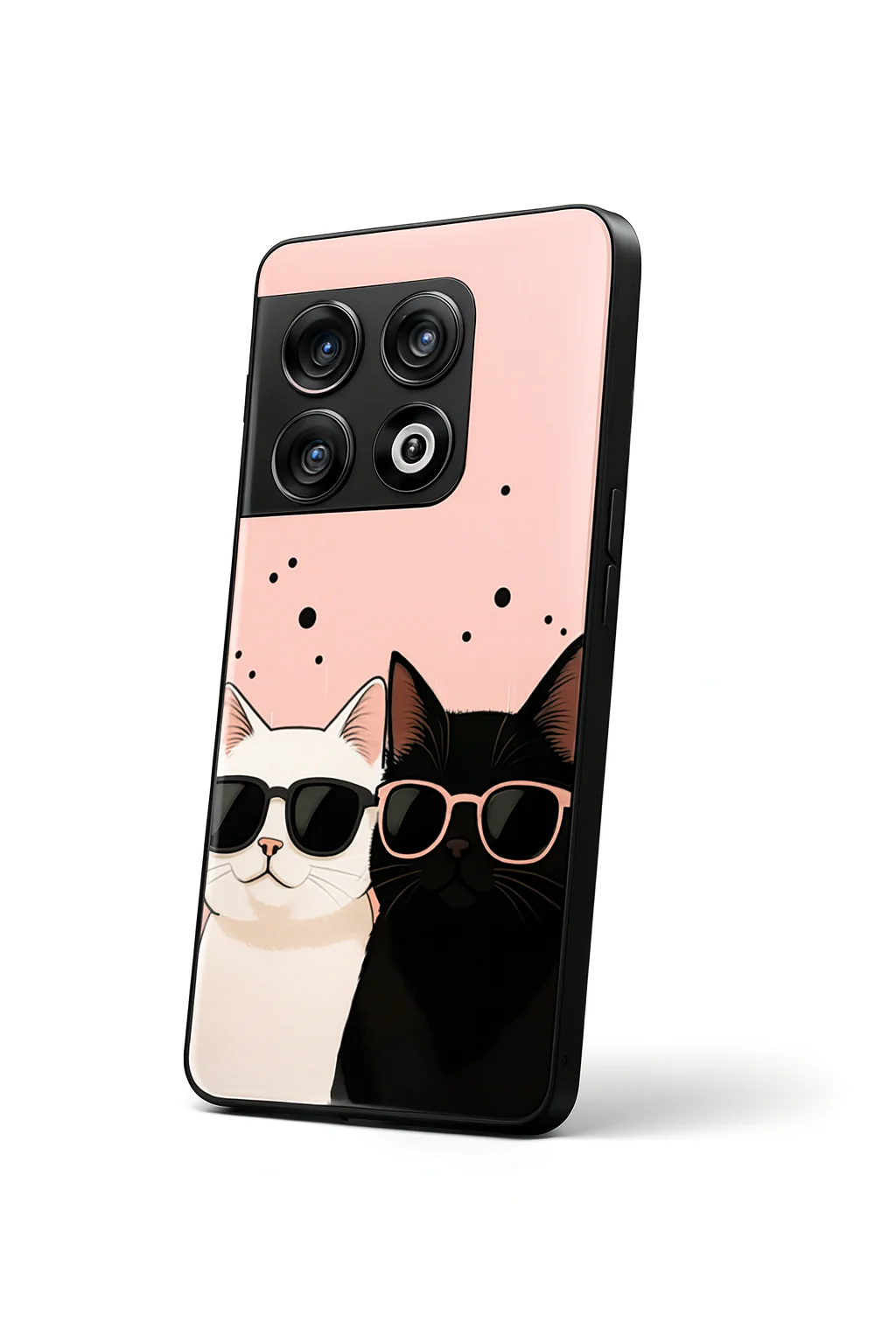 Cool Cats Premium Glass Back Cover For One Plus 13, 12, 11, 10, Nord Series