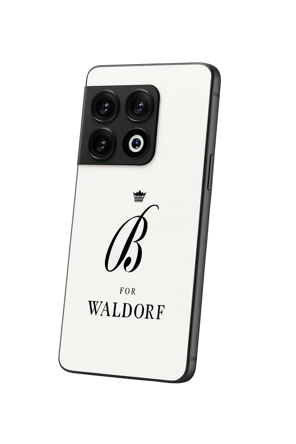 Gossip Girl Crowned Initials Premium Glass Back Cover For One Plus 13, 12, 11, 10, Nord Series