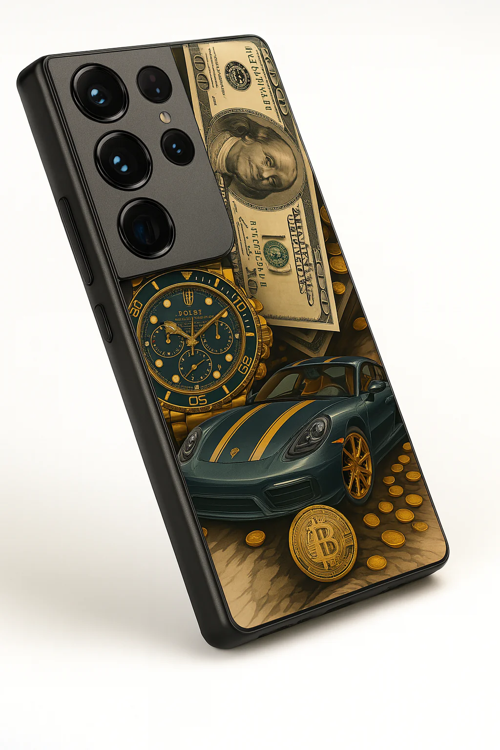 Crypto King Premium Glass Back Cover For Galaxy S, A, M & F Series - Image 3