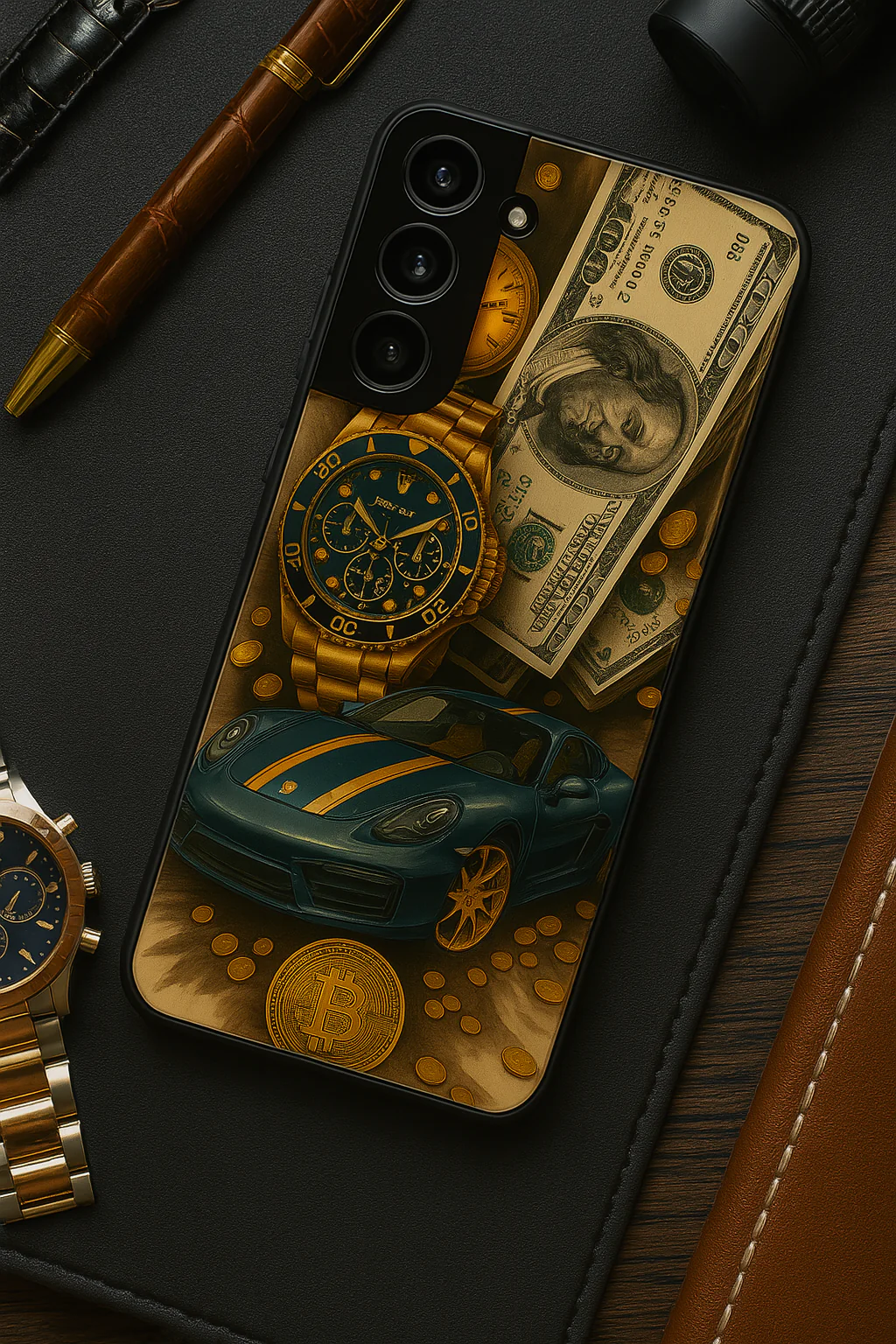 Crypto King Premium Glass Back Cover For Galaxy S, A, M & F Series - Image 5
