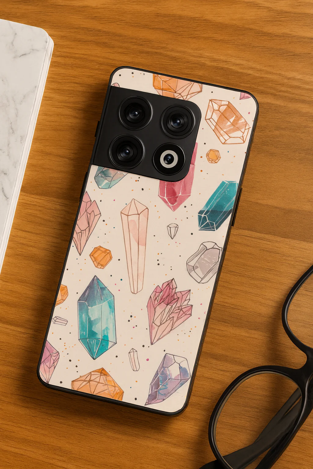 Crystal Bloom Glass Back Cover For One Plus 13, 12, 11, 10, Nord Series - Image 4