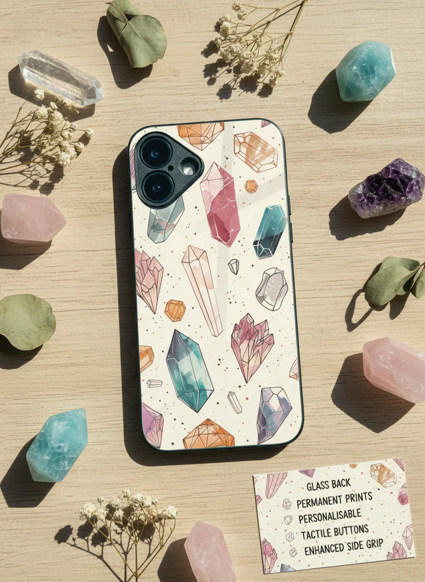 Crystal Bloom Premium Glass Back Cover For iPhone 11-17 Models - Image 11