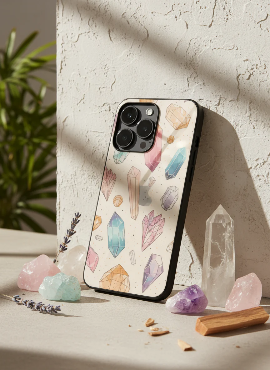 Crystal Bloom Premium Glass Back Cover For iPhone 11-17 Models - Image 12