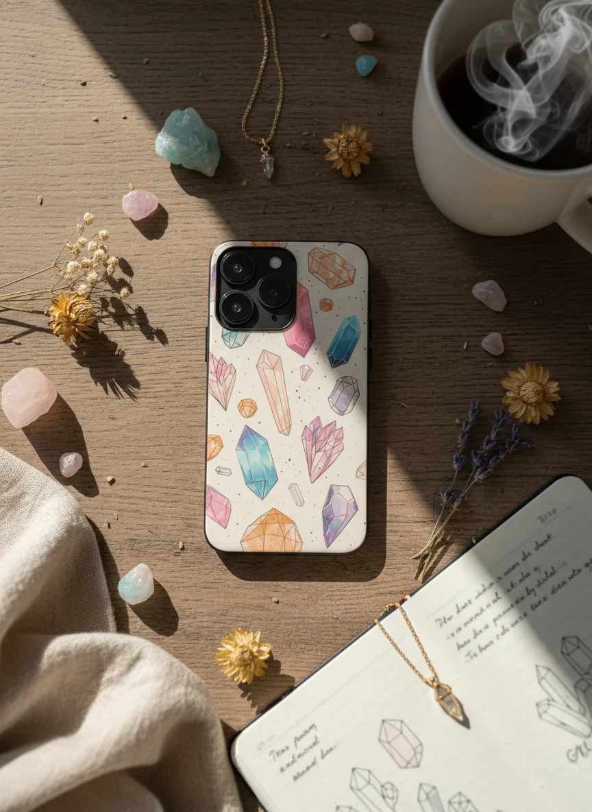 Crystal Bloom Premium Glass Back Cover For iPhone 11-17 Models - Image 14
