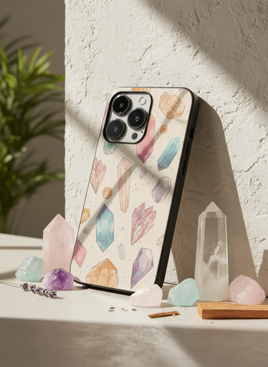 Crystal Bloom Premium Glass Back Cover For iPhone 11-17 Models - Image 17