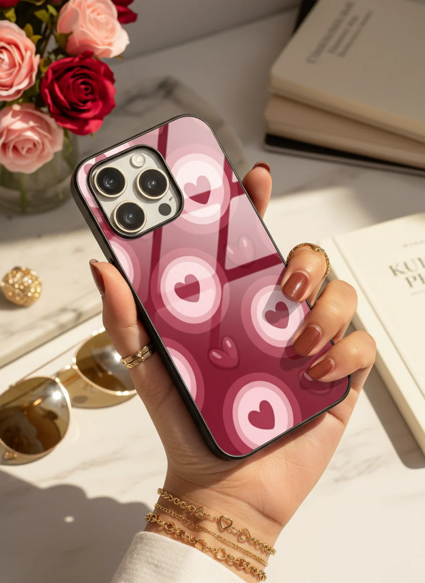 Cupid Core Premium Glass Back Cover For iPhone 11-17 Models - Image 13