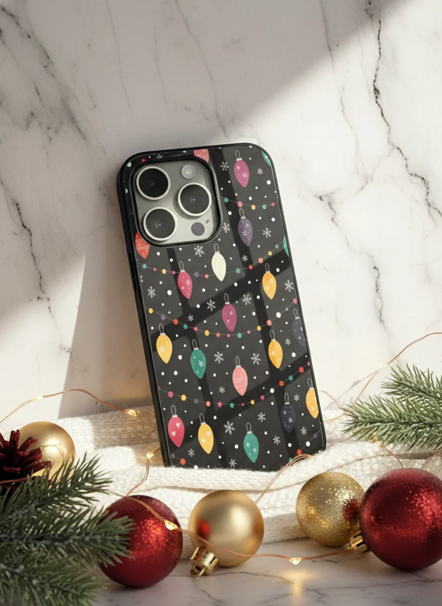 Cute Aesthetic Lights Premium Glass Back Cover For iPhone 11-17 Models - Image 3
