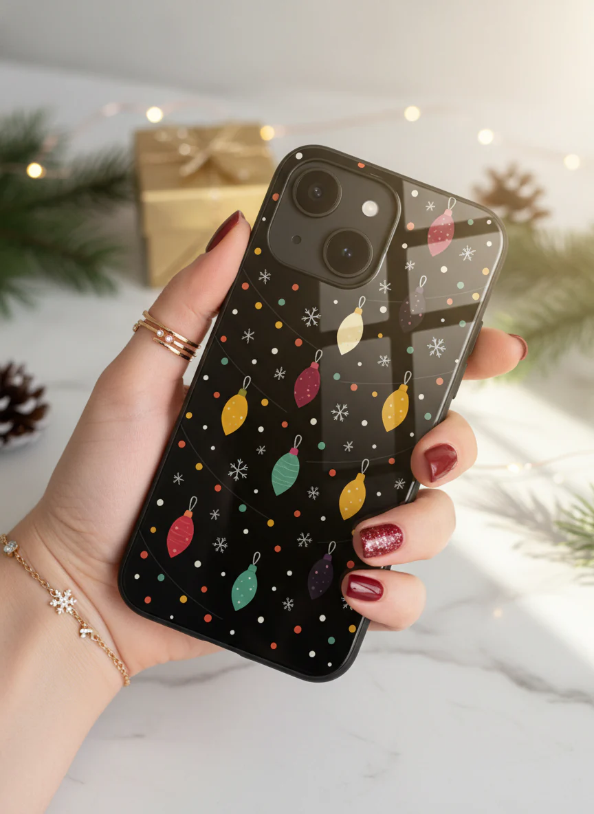 Cute Aesthetic Lights Premium Glass Back Cover For iPhone 11-17 Models - Image 4