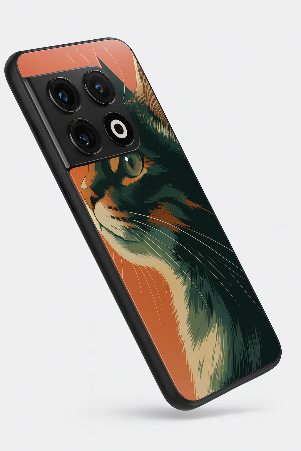 Cutie Cat Premium Glass Back Cover For One Plus 13, 12, 11, 10, Nord Series - Image 2