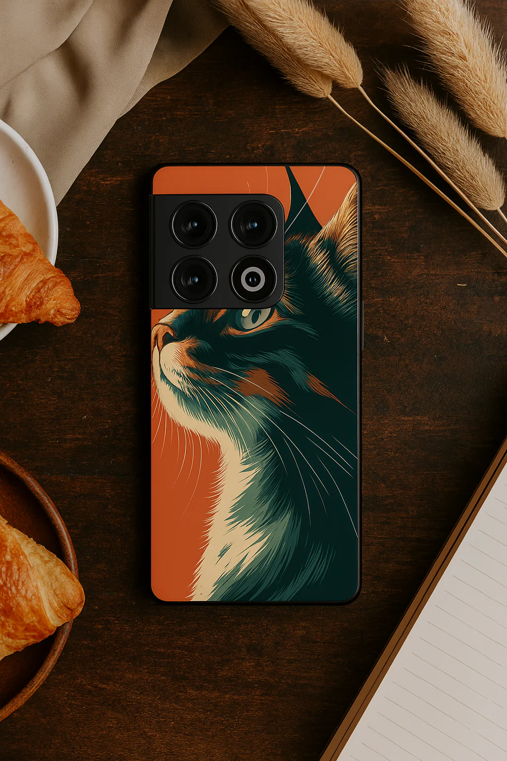 Cutie Cat Premium Glass Back Cover For One Plus 13, 12, 11, 10, Nord Series - Image 5