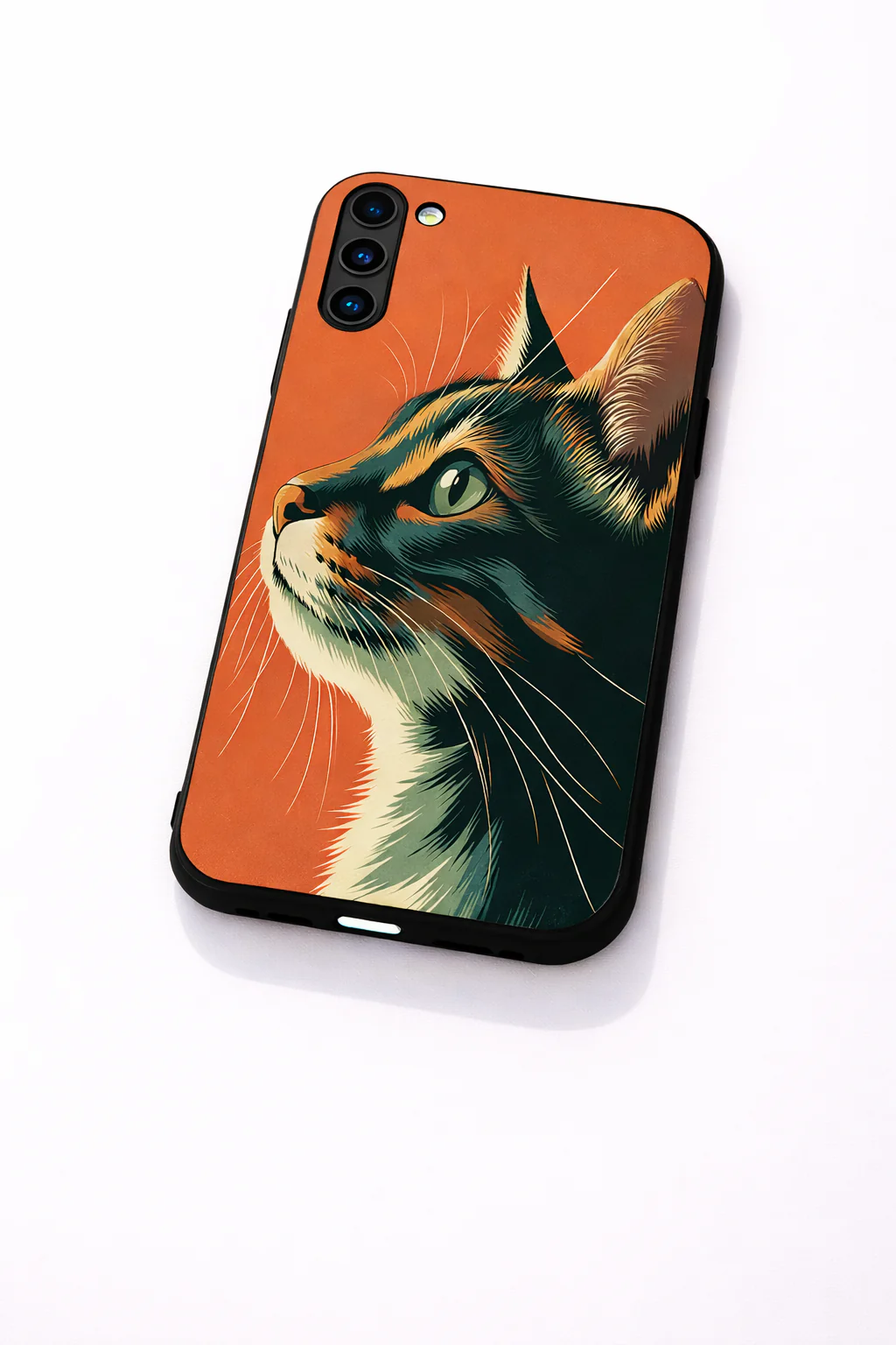 Cutie Cat Premium Glass Back Cover For Galaxy S, A, M & F Series - Image 6