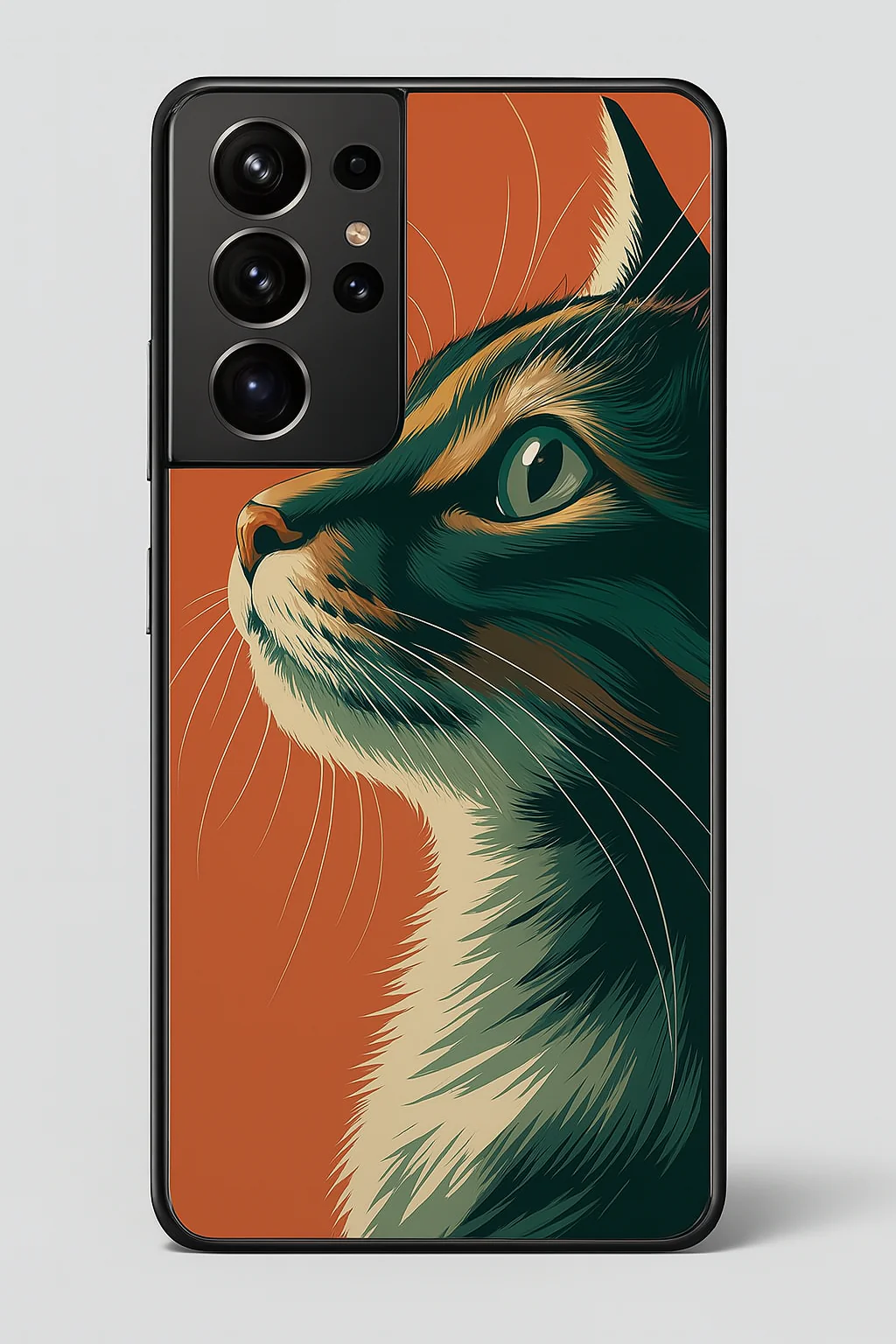 Cutie Cat Premium Glass Back Cover For Galaxy S, A, M & F Series - Image 7