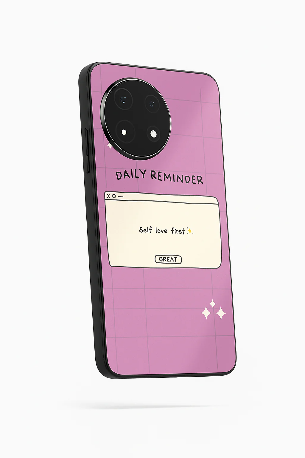 Daily Reminder -Mystic Mauve Premium Glass Back Cover For One Plus 13, 12, 11, 10, Nord Series - Image 6