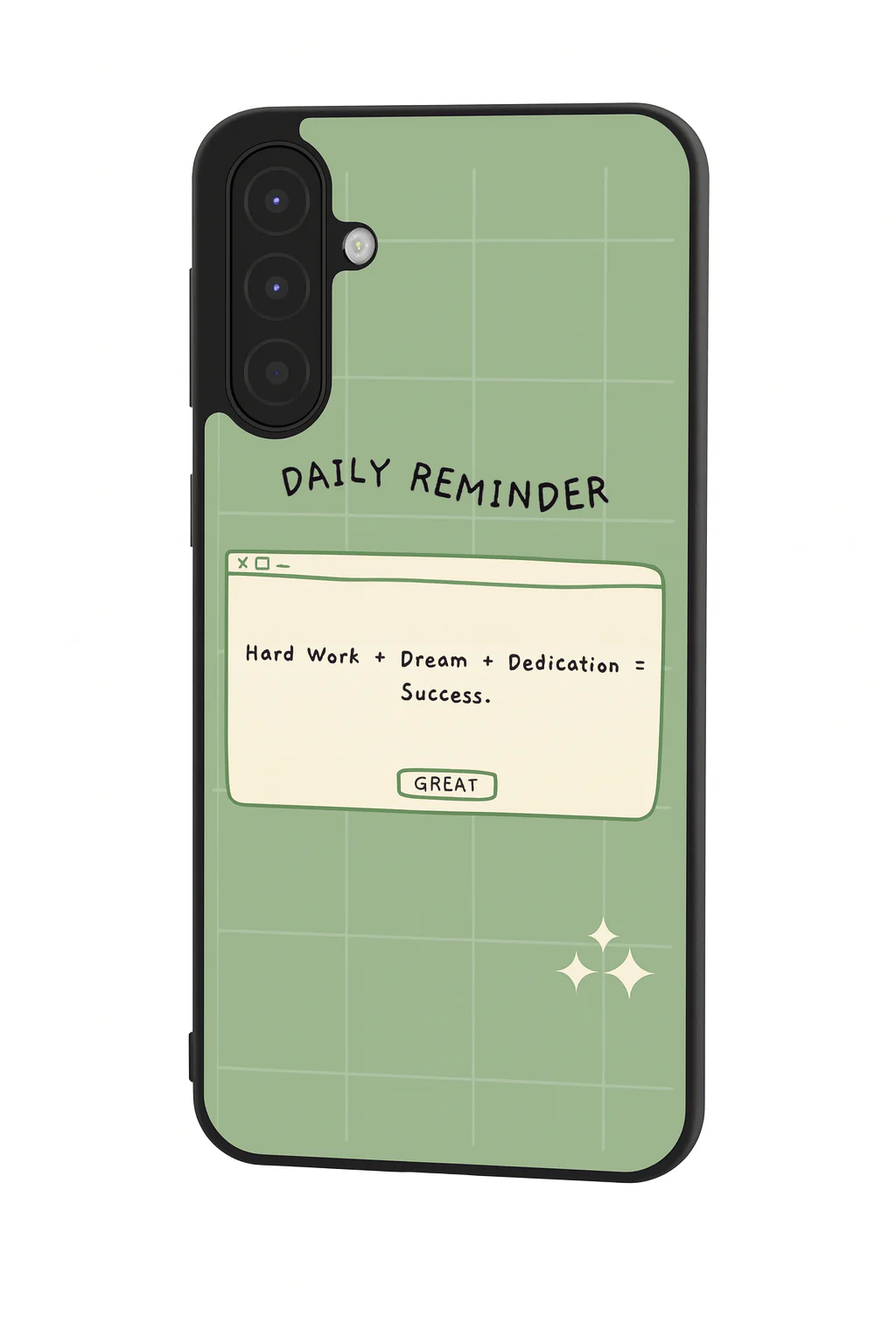 Daily Reminder-Sage Green Premium Glass Back Cover For Galaxy S, A, M & F Series - Image 6
