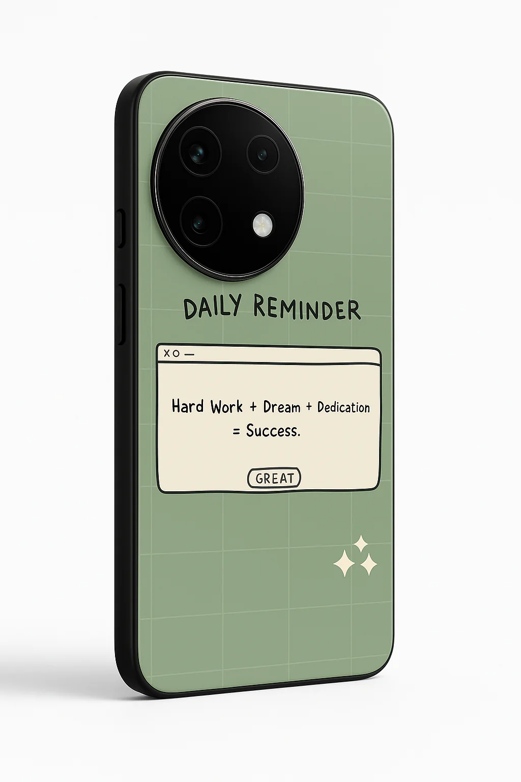 Daily Reminder-Sage Green Premium Glass Back Cover For One Plus 13, 12, 11, 10, Nord Series - Image 6