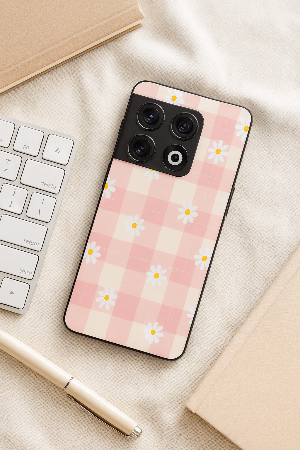Daisy Bloom Glass Back Cover For One Plus 13, 12, 11, 10, Nord Series - Image 3