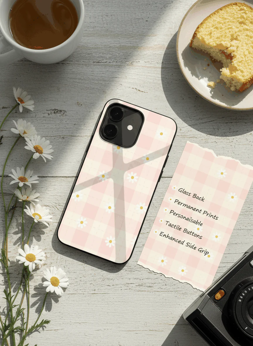 Daisy Bloom Premium Glass Back Cover For iPhone 11-17 Models - Image 11