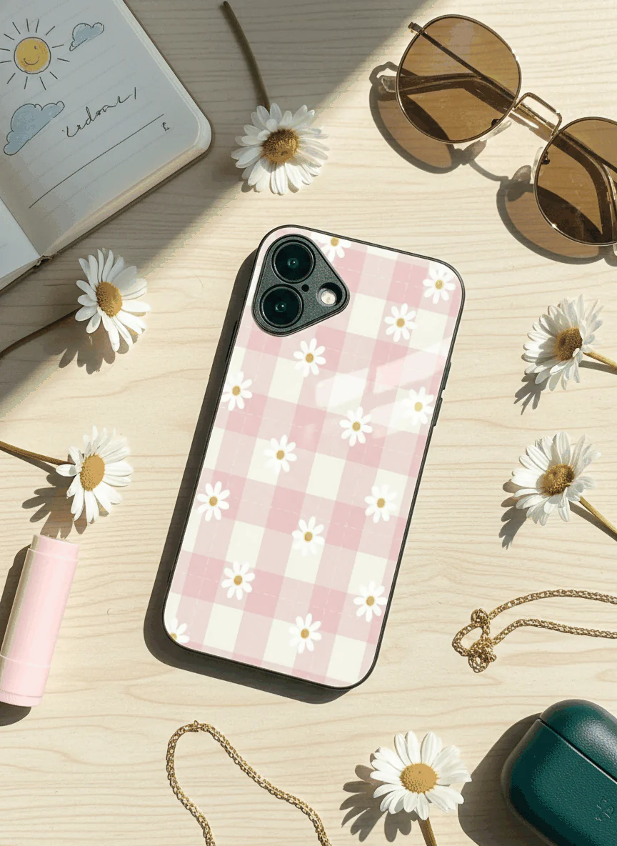 Daisy Bloom Premium Glass Back Cover For iPhone 11-17 Models - Image 13